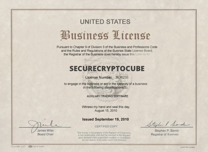 certificate